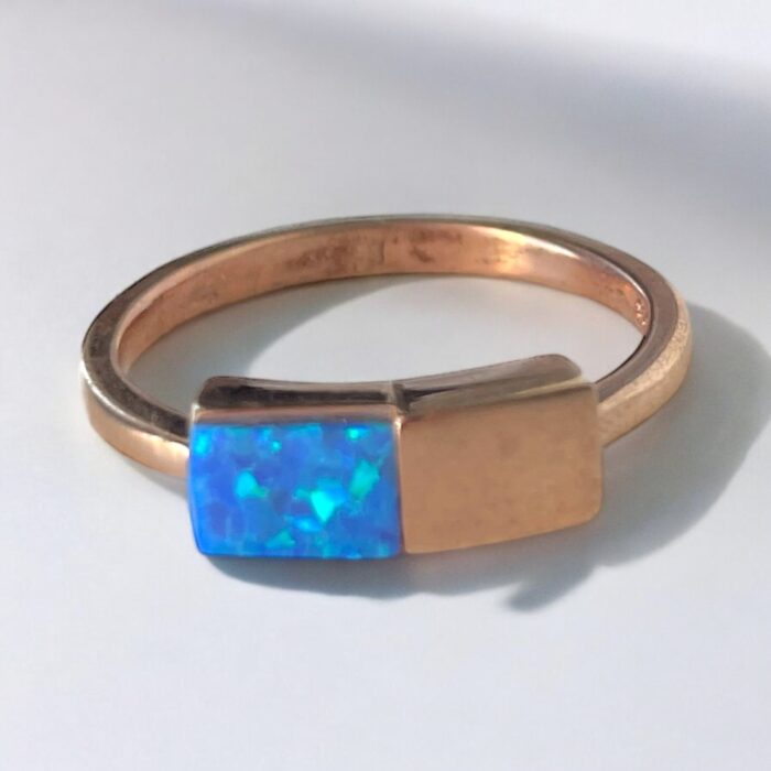 Minik Kare Opal Yüzük