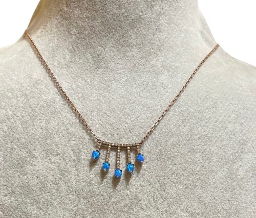 Çubuklu Opal Kolye