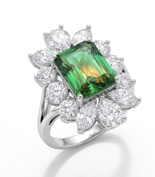 Çiçek Zümrüt Yüzük