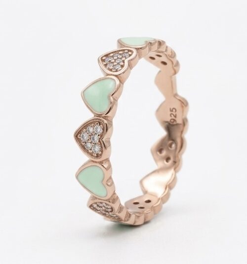 Renkli Kalp Tamtur Yüzük